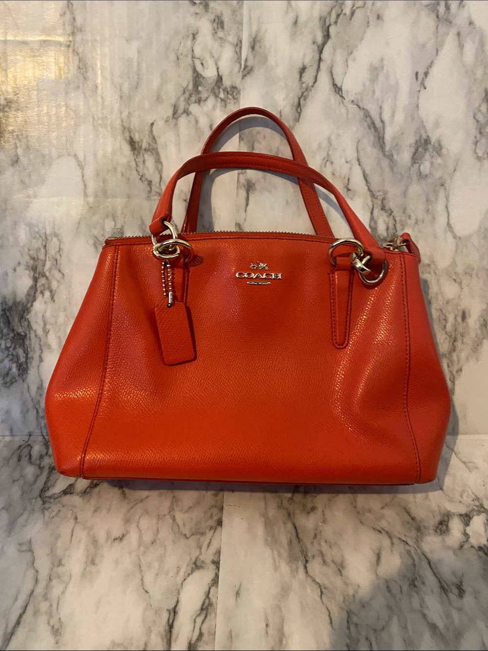 Mini Christie Carryall Coral/Red Orange/ Watermelon